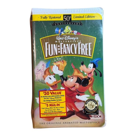 Walt Disney's Fun And Fancy Free VHS - Sealed! - Picture 9 of 9